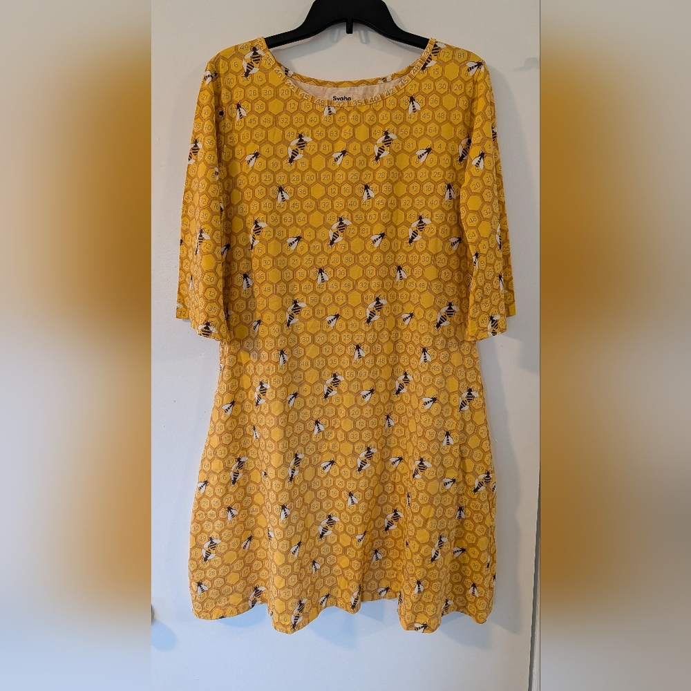 Yellow Bee Pattern Dress